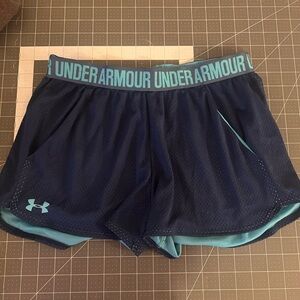 Under Armour Women's Dark Blue Athletic Shorts